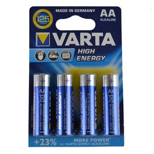 4x Alkaline AA batterijen high energy 1.5 V   -