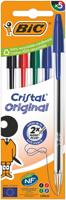 Balpen bic cristal m 5st assorti