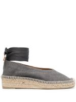 Castañer espadrilles compensées Gea à bride cheville nouée - Gris