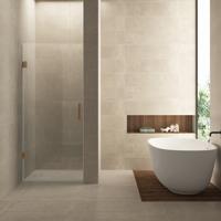 Nisdeur Wiesbaden Less 100x200 cm 8 mm Nano Helder Glas Geborsteld Brons Koper