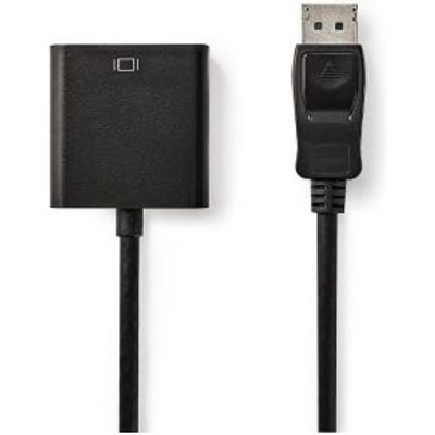DisplayPort - VGA-kabel | DisplayPort male - VGA female | 0,2 m | Zwart