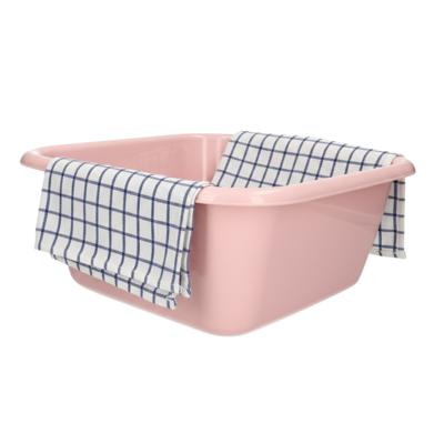 Plasticforte afwasteil - afwasbak - vierkant - kunststof - 15 liter - 39 x 16 cm - Roze - wasteil
