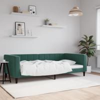 Slaapbank 100x200 cm fluweel donkergroen