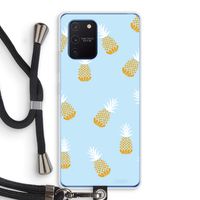 Ananasjes: Samsung Galaxy Note 10 Lite Transparant Hoesje met koord
