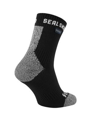 Sealskinz Dunton All weather fietssok met Hydrostop zwart/grijs