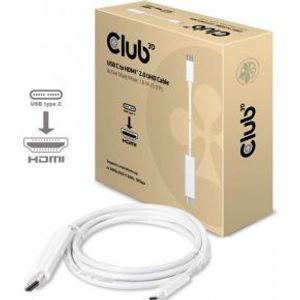 CLUB3D USB C to HDMI© 2.0 UHD Cable Active 1.8 M./5.9 Ft.