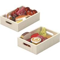 VIGA houten speelgoedeten, l: 30 cm, b: 22 cm, 17 onderdelen/ 1 doos
