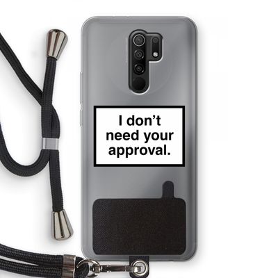 Don't need approval: Xiaomi Redmi 9 Transparant Hoesje met koord