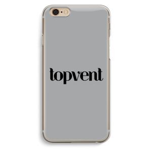 Topvent Grijs Zwart: iPhone 6 / 6S Transparant Hoesje