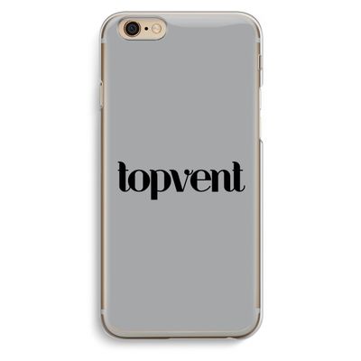 Topvent Grijs Zwart: iPhone 6 / 6S Transparant Hoesje