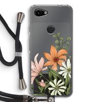 Floral bouquet: Pixel 3a Transparant Hoesje met koord