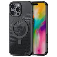 Dux Ducis Aimo iPhone 16 Pro Max hoesje met stand - Magsafe Backcover - Zwart