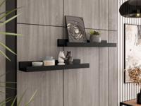 Set van 2 legplanken MAELIS 45 cm zwart Set van 2 legplanken MAELIS 45 cm zwart