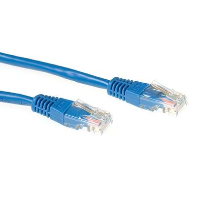 ACT IB1302 LSZH U/UTP CAT6A patchkabel Blauw - 2 meter