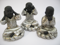 Set van 3 horen zien zwijgen boeddha's 12 cm - Home & Living - Spiritueelboek.nl