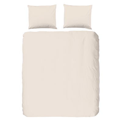 Dekbedovertrek Katoen Satijn Lichte Kleuren Effen 240x200 Cm Zand Anti Allergie & Anti Huisstofmijt HIP - Dekbed-Discounter.nl