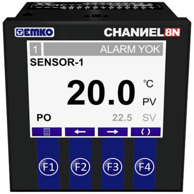 Emko CHANNEL8-N Tweestandenregelaar Temperatuurregelaar Pt100 -50 tot +400 °C Relais 5 A