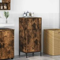 Badkamerkast Gerookt eiken 39.5 x 36 x 88 cm Bewerkt hout
