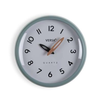 Muurklok Versa Wit Groen Plastic