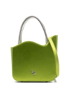 Le Silla sac cabas Ivy Micro à fini satiné - Vert