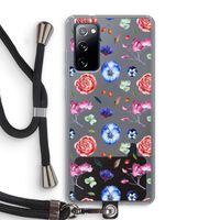 Bloemetjes: Samsung Galaxy S20 FE / S20 FE 5G Transparant Hoesje met koord