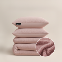 Dekbedovertrek Teddy - Roze - Lits-Jumeaux (240x220 Cm) - Roze Microvezel Teddy - Effen - Fresh And Co - Dekbed-Discounter.nl