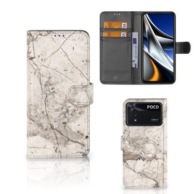 Xiaomi Poco X4 Pro 5G | Bookcase | Marmer Beige | Portemonnee hoesje