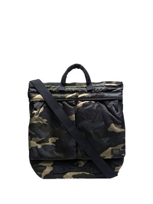 Porter-Yoshida & Co. sac cabas Helmet à motif camouflage - Vert