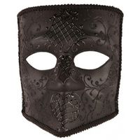 Zwart Bauta Venetiaans masker voor heren