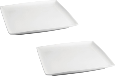 BonBistro Pizzabord / Onderbord Yong Squito 30 x 30 cm - Wit - 2 stuks