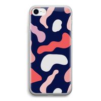 Memphis Shapes Pink: iPhone SE 2020 Transparant Hoesje
