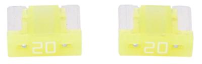 Dresselhaus Mini-fuse 20a/ 2 pcs. low profile/ yellow