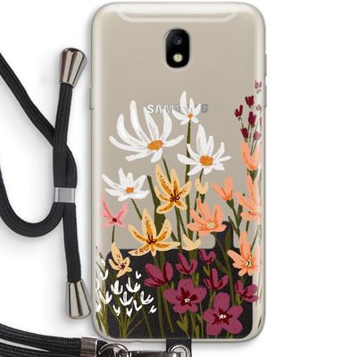 Painted wildflowers: Samsung Galaxy J7 (2017) Transparant Hoesje met koord