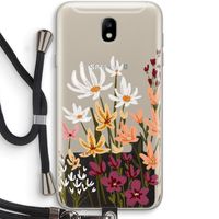 Painted wildflowers: Samsung Galaxy J7 (2017) Transparant Hoesje met koord