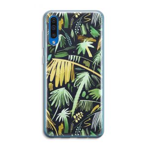 Tropical Palms Dark: Samsung Galaxy A50 Transparant Hoesje