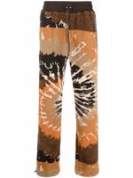 AMIRI pantalon en peau lainée artificielle à imprimé tie dye - Orange - thumbnail