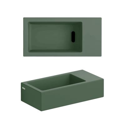Clou Flush 3 fontein 36x18cm z.kraang rechts mat pijnboom groen ker. CL/03.42031
