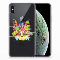 Apple iPhone Xs Max Telefoonhoesje met Naam Cat Color