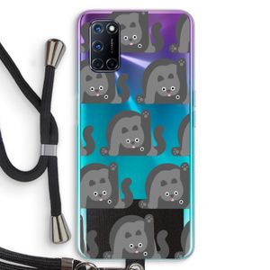 Cats: Oppo A52 Transparant Hoesje met koord