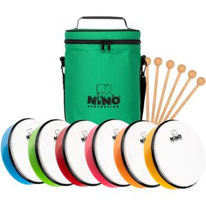 Nino Percussion NINOSET45 Hand Drum Set 8-inch handtrommel (6 stuks)