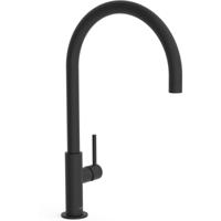 Wastafelkraan Tres Study | Opbouw | Draaibare uitloop | Mengkraan | Hoog model | 1-hendel | Rond | Zwart mat