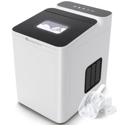 Tegenaanrecht Ijsmaker Ijsblokjesmachine met Warmte-Isolatie 15 kg Dagelijkse Opbrengst 6-Min Snelle Cyclus Auto-Reinigen Wit