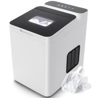 Tegenaanrecht Ijsmaker Ijsblokjesmachine met Warmte-Isolatie 15 kg Dagelijkse Opbrengst 6-Min Snelle Cyclus Auto-Reinigen Wit