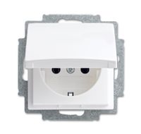 Busch-jaeger stopcontact met randaarde en KB inbouw 1-voudig SI-B 20-eukr-914