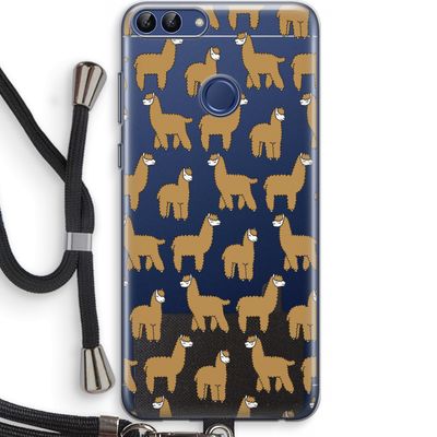Alpacas: Huawei P Smart (2018) Transparant Hoesje met koord