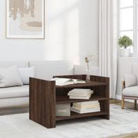 Salontafel 80x50x50 cm bewerkt hout bruin eikenkleur