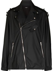 Balmain veste de moto à logo imprimé - Noir