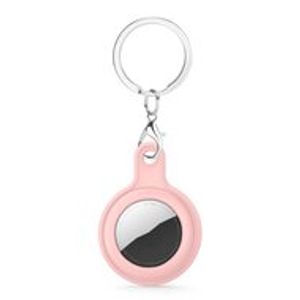 AirTag case gel series - sleutelhanger met ring - licht roze