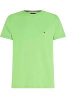 Tommy Hilfiger Slim Fit T-Shirt ronde hals groen, Effen