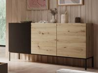 Dressoir SULEK 3 deuren artisan eik/zwart